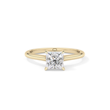 Princess Solitaire Cathedral Lab Grown Diamond Engagement Ring