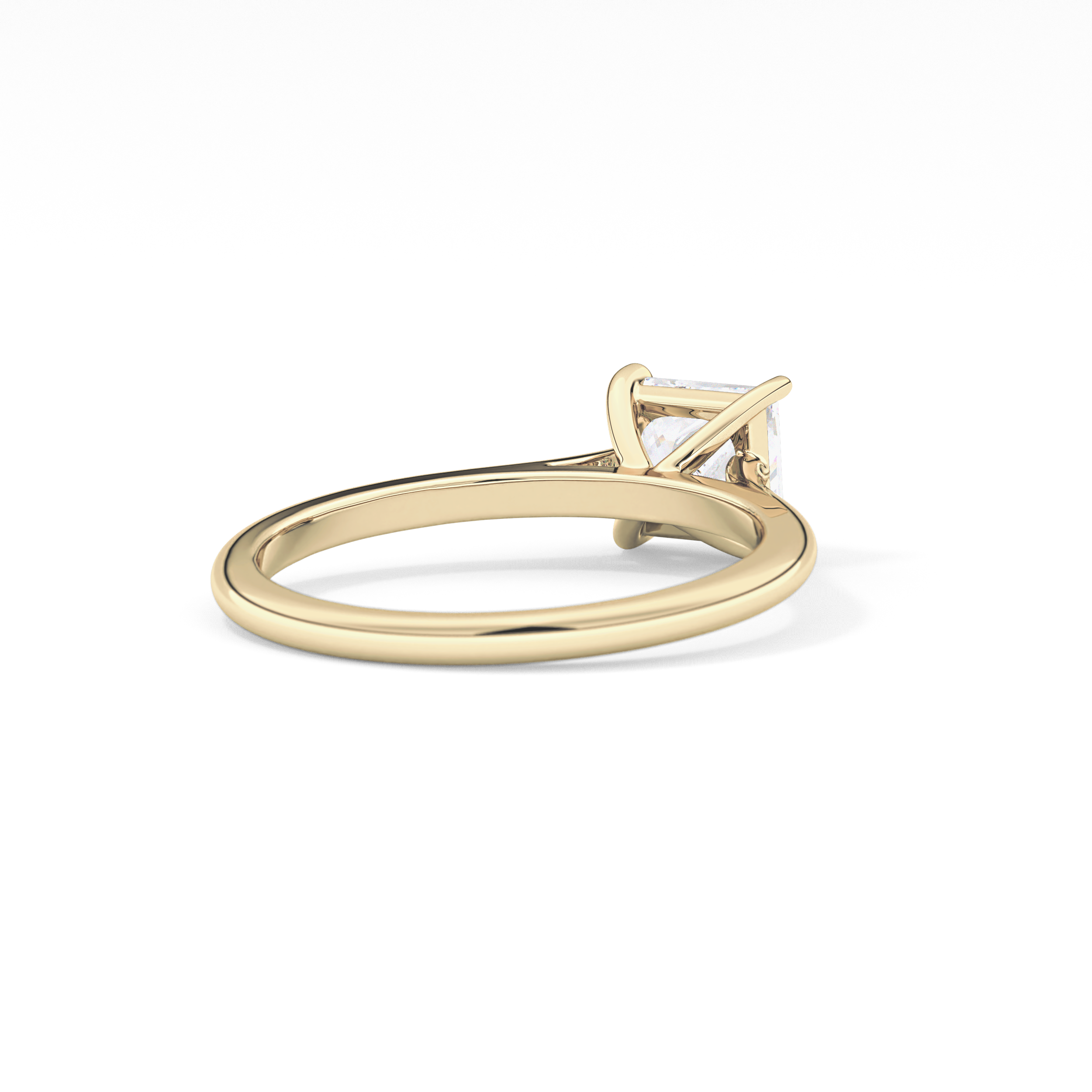 Princess Solitaire Cathedral Lab Grown Diamond Engagement Ring