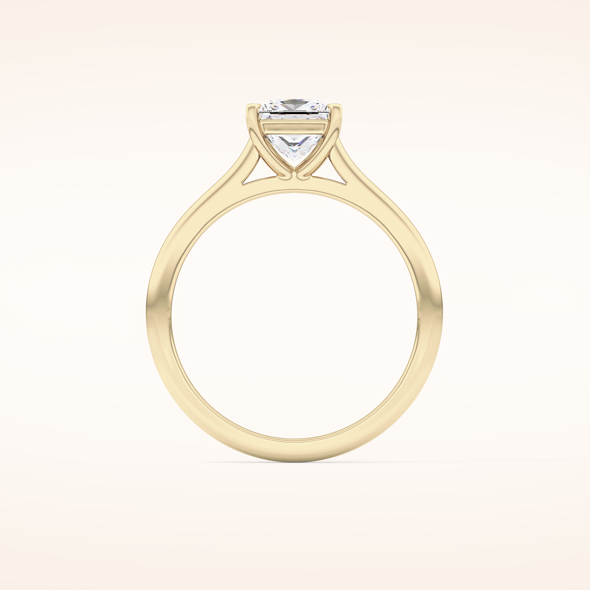 1.04 CT Princess Shaped Solitaire Moissanite Engagement Ring