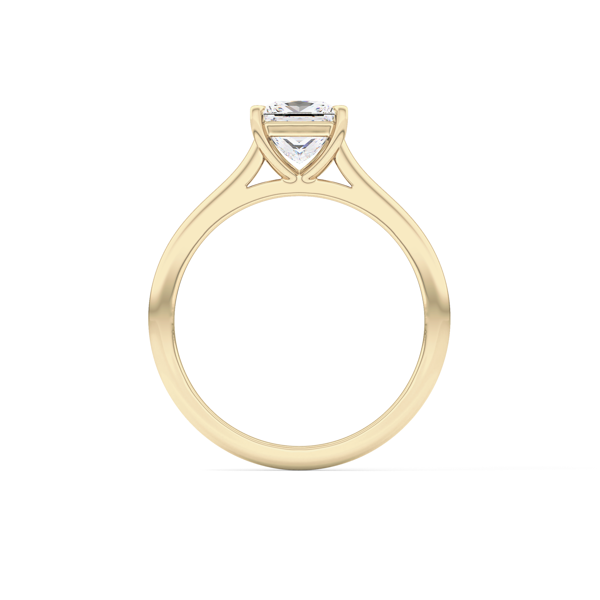 Princess Solitaire Cathedral Lab Grown Diamond Engagement Ring