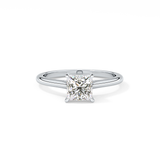 Princess Solitaire Cathedral Lab Grown Diamond Engagement Ring