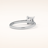 1.04 CT Princess Shaped Solitaire Moissanite Engagement Ring