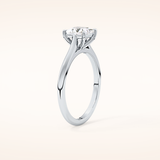1.04 CT Princess Shaped Solitaire Moissanite Engagement Ring