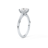 Princess Solitaire Cathedral Lab Grown Diamond Engagement Ring