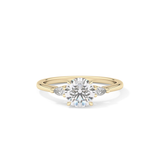 Round Three Stone Lab Grown Diamond Engagement Ring