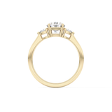 Round Three Stone Lab Grown Diamond Engagement Ring