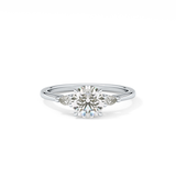 Round Three Stone Lab Grown Diamond Engagement Ring