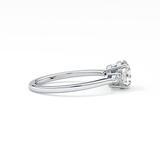 Round Three Stone Lab Grown Diamond Engagement Ring