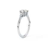 Round Three Stone Lab Grown Diamond Engagement Ring