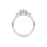 Round Three Stone Lab Grown Diamond Engagement Ring