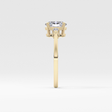 Oval Three Stone Lab Grown Diamond Engagement Ring
