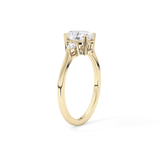 Oval Three Stone Lab Grown Diamond Engagement Ring