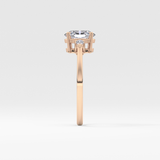 Oval Three Stone Lab Grown Diamond Engagement Ring