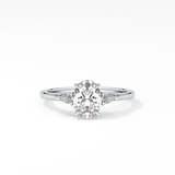 Oval Three Stone Lab Grown Diamond Engagement Ring