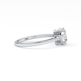 Oval Three Stone Lab Grown Diamond Engagement Ring