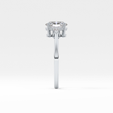 Oval Three Stone Lab Grown Diamond Engagement Ring