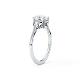 Oval Three Stone Lab Grown Diamond Engagement Ring
