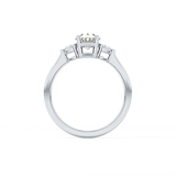 Oval Three Stone Lab Grown Diamond Engagement Ring