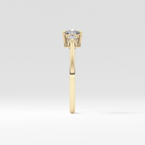 Cushion Three Stone Lab Grown Diamond Engagement Ring