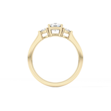 Cushion Three Stone Lab Grown Diamond Engagement Ring