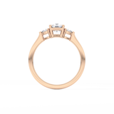 Cushion Three Stone Lab Grown Diamond Engagement Ring