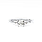 Cushion Three Stone Lab Grown Diamond Engagement Ring
