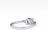 Cushion Three Stone Lab Grown Diamond Engagement Ring