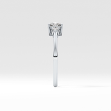 Cushion Three Stone Lab Grown Diamond Engagement Ring