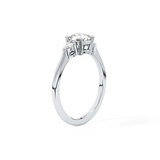 Cushion Three Stone Lab Grown Diamond Engagement Ring