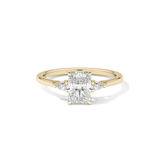 Radiant Three Stone Lab Grown Diamond Engagement Ring