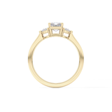 Radiant Three Stone Lab Grown Diamond Engagement Ring