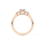 Radiant Three Stone Lab Grown Diamond Engagement Ring