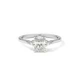 Radiant Three Stone Lab Grown Diamond Engagement Ring