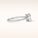 1.21 CT Radiant Shaped Three Stone Moissanite Engagement Ring