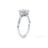 Radiant Three Stone Lab Grown Diamond Engagement Ring
