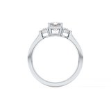 Radiant Three Stone Lab Grown Diamond Engagement Ring