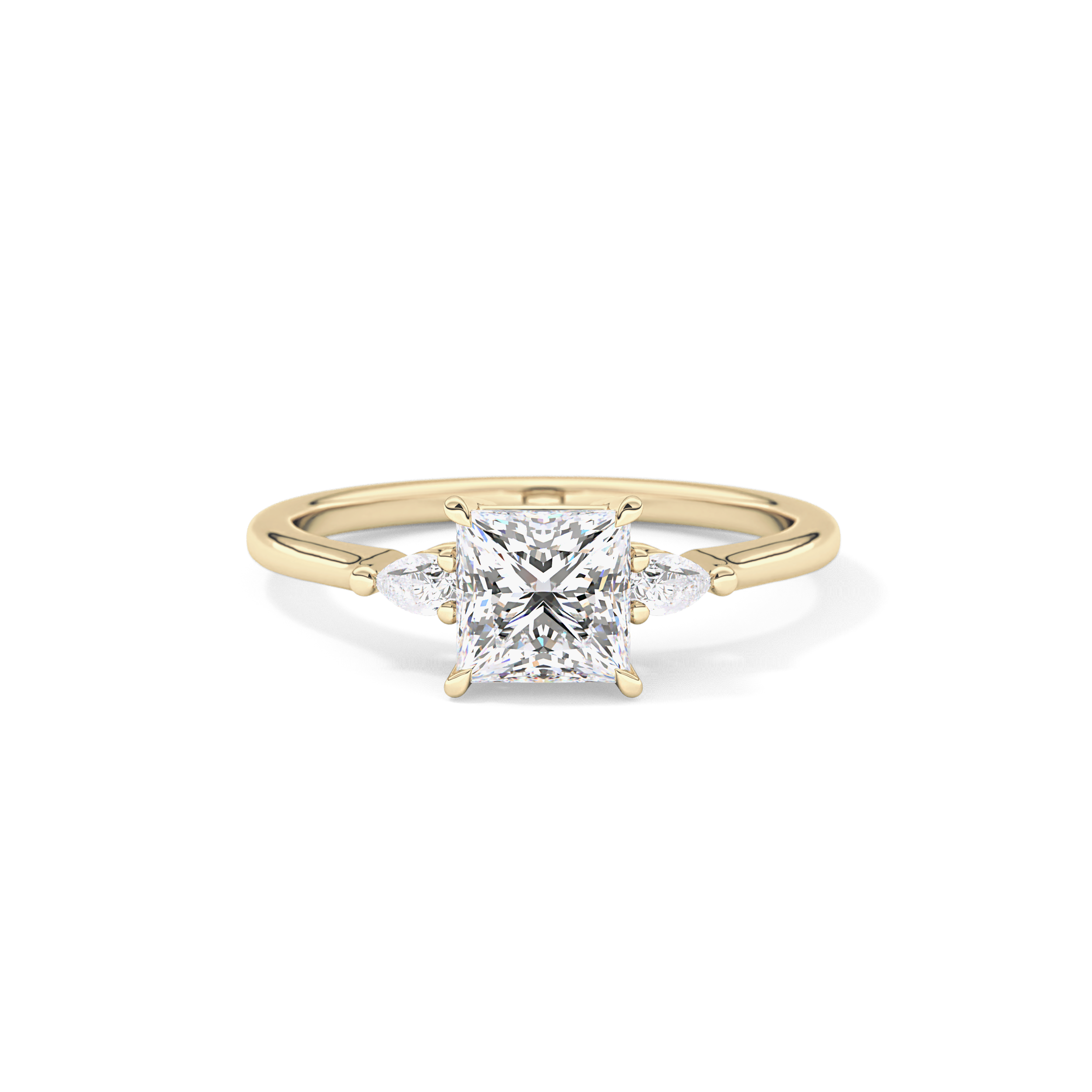 Princess Three Stone Lab Grown Diamond Engagement Ring