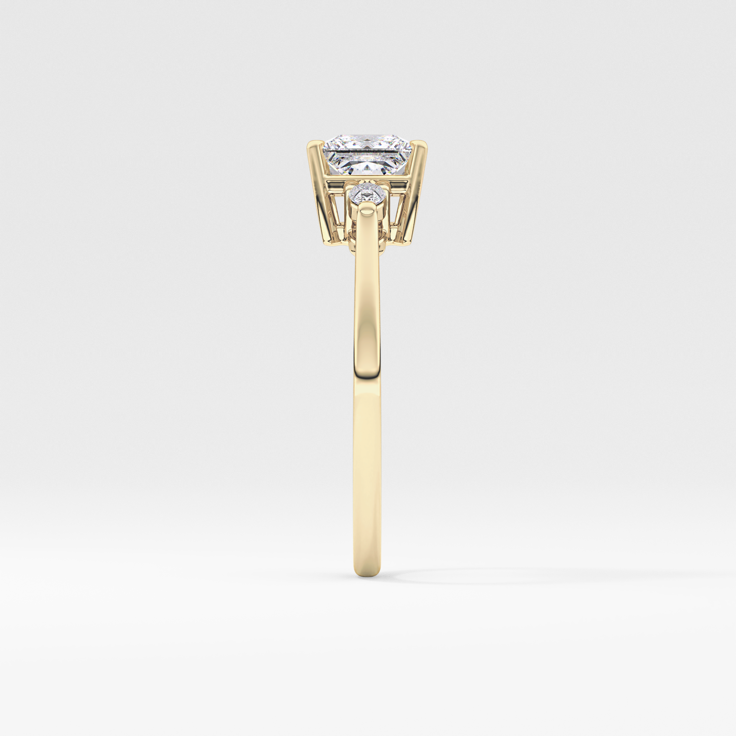 Princess Three Stone Lab Grown Diamond Engagement Ring