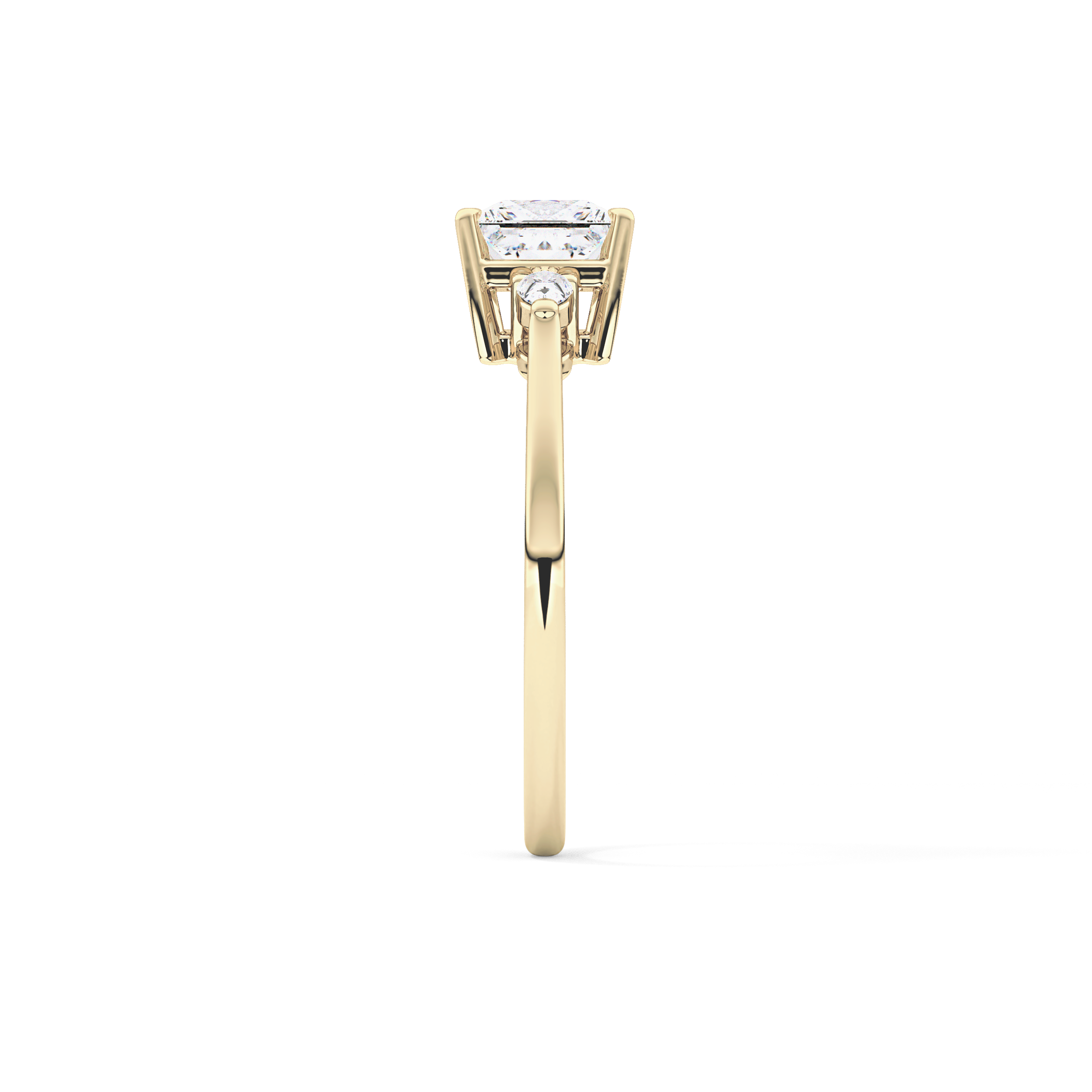Princess Three Stone Lab Grown Diamond Engagement Ring