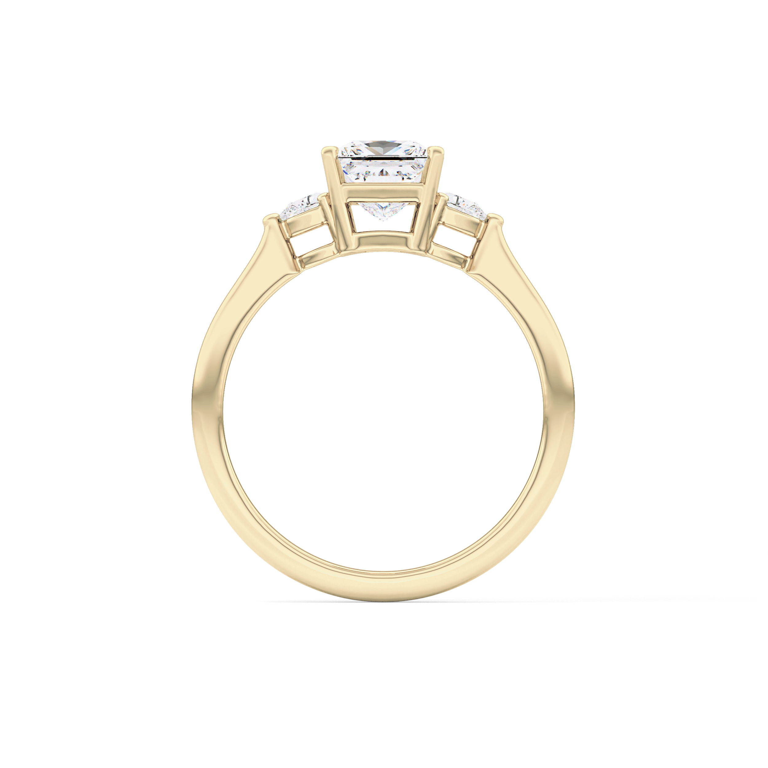 Princess Three Stone Lab Grown Diamond Engagement Ring