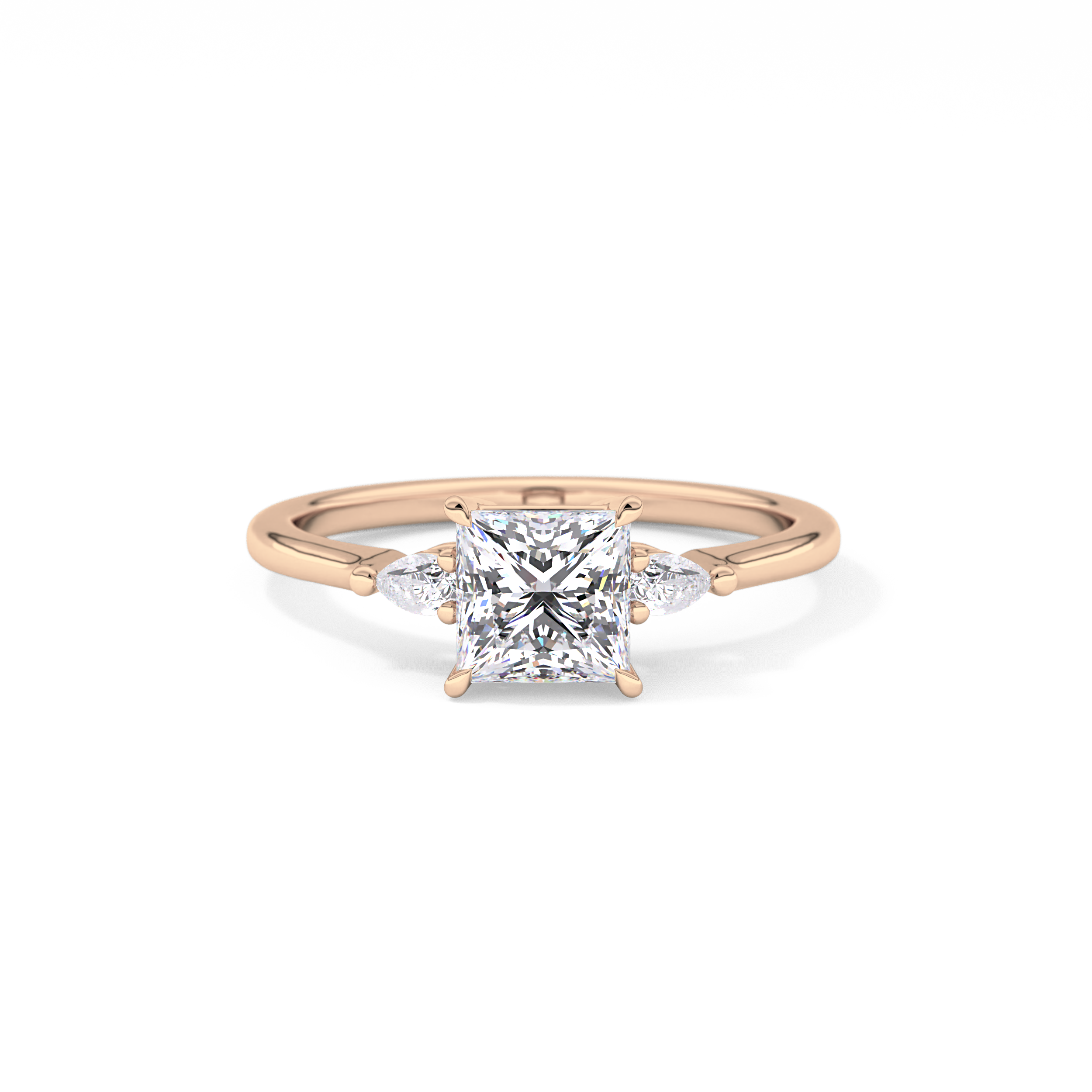 Princess Three Stone Lab Grown Diamond Engagement Ring