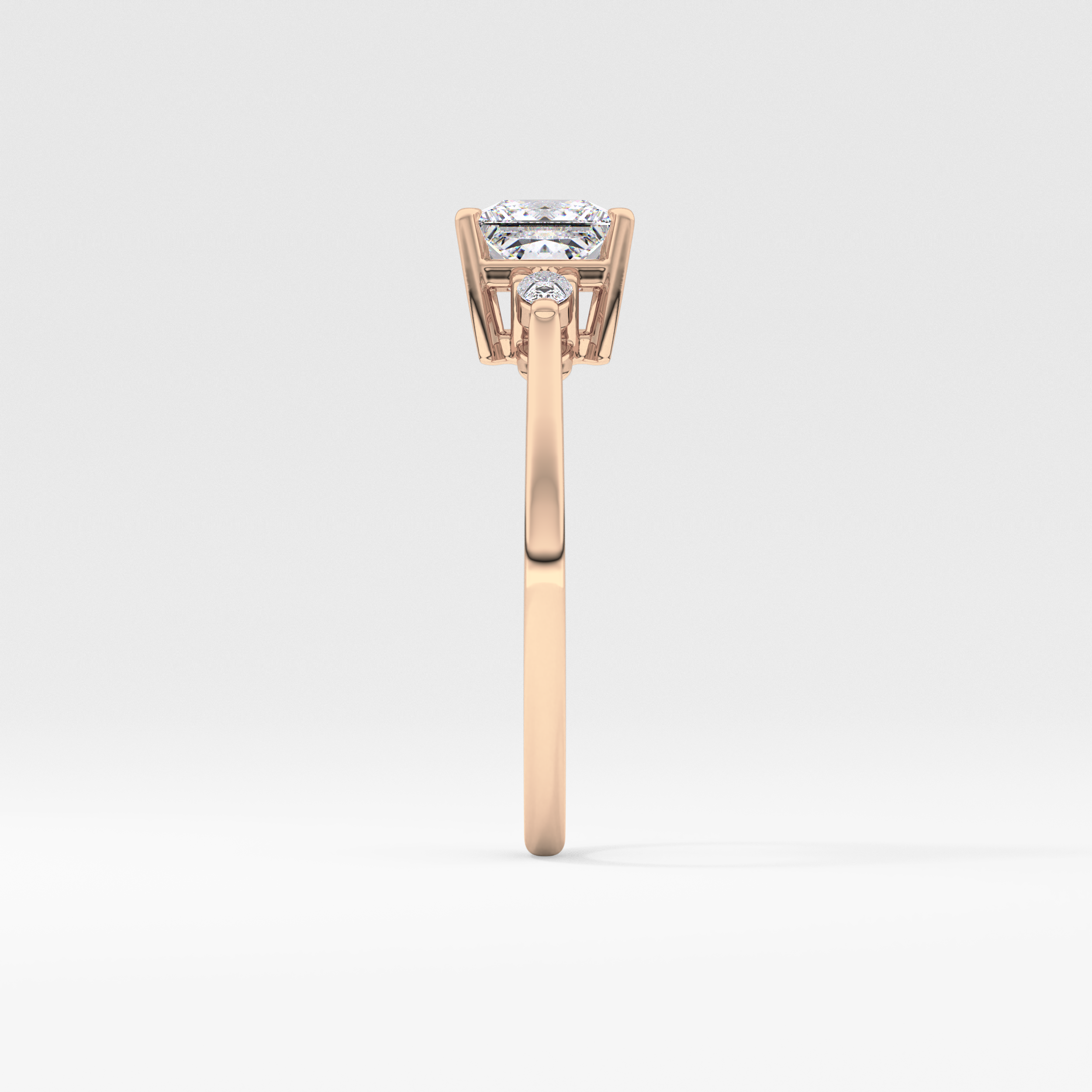 Princess Three Stone Lab Grown Diamond Engagement Ring