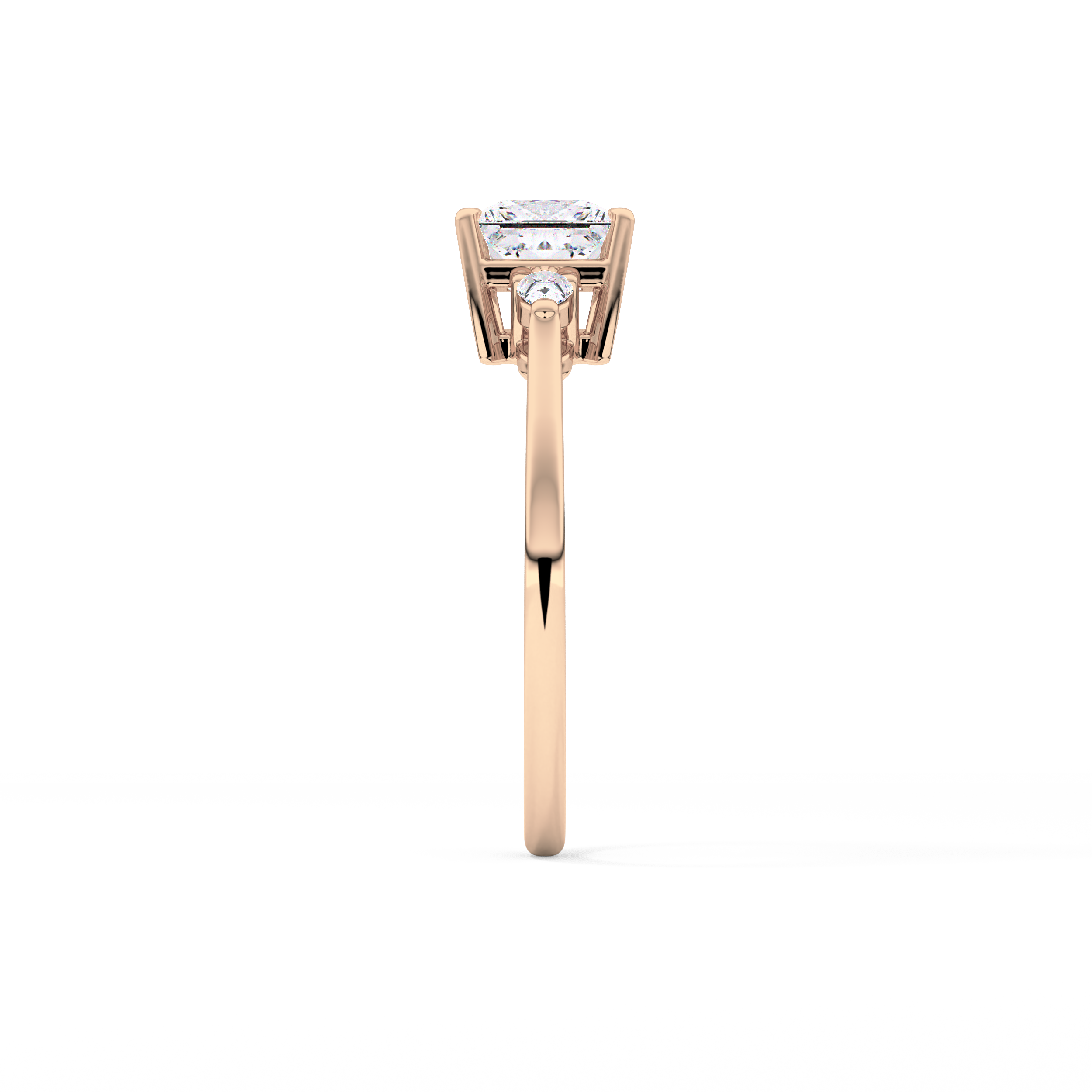 Princess Three Stone Lab Grown Diamond Engagement Ring