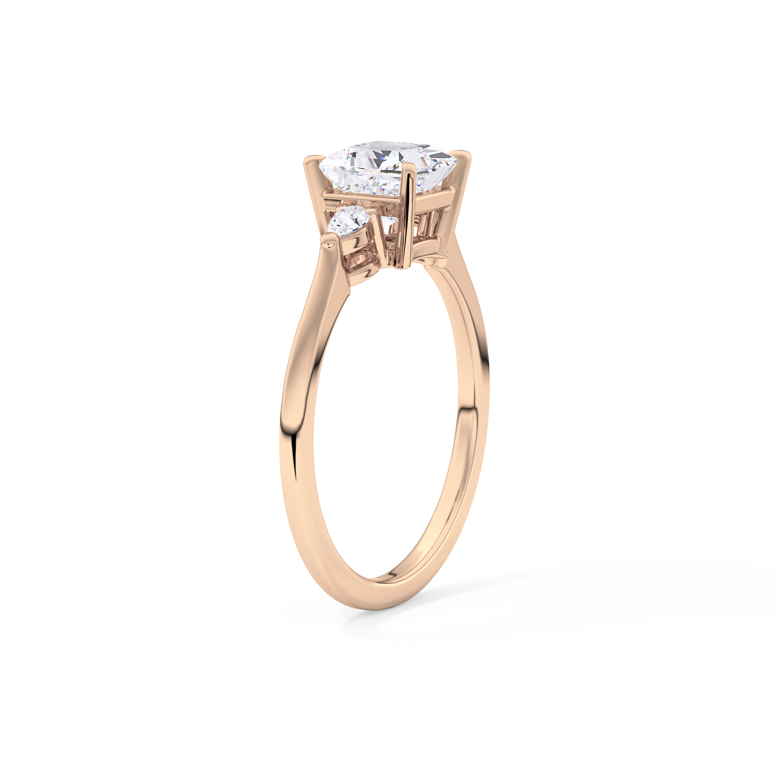 Princess Three Stone Lab Grown Diamond Engagement Ring