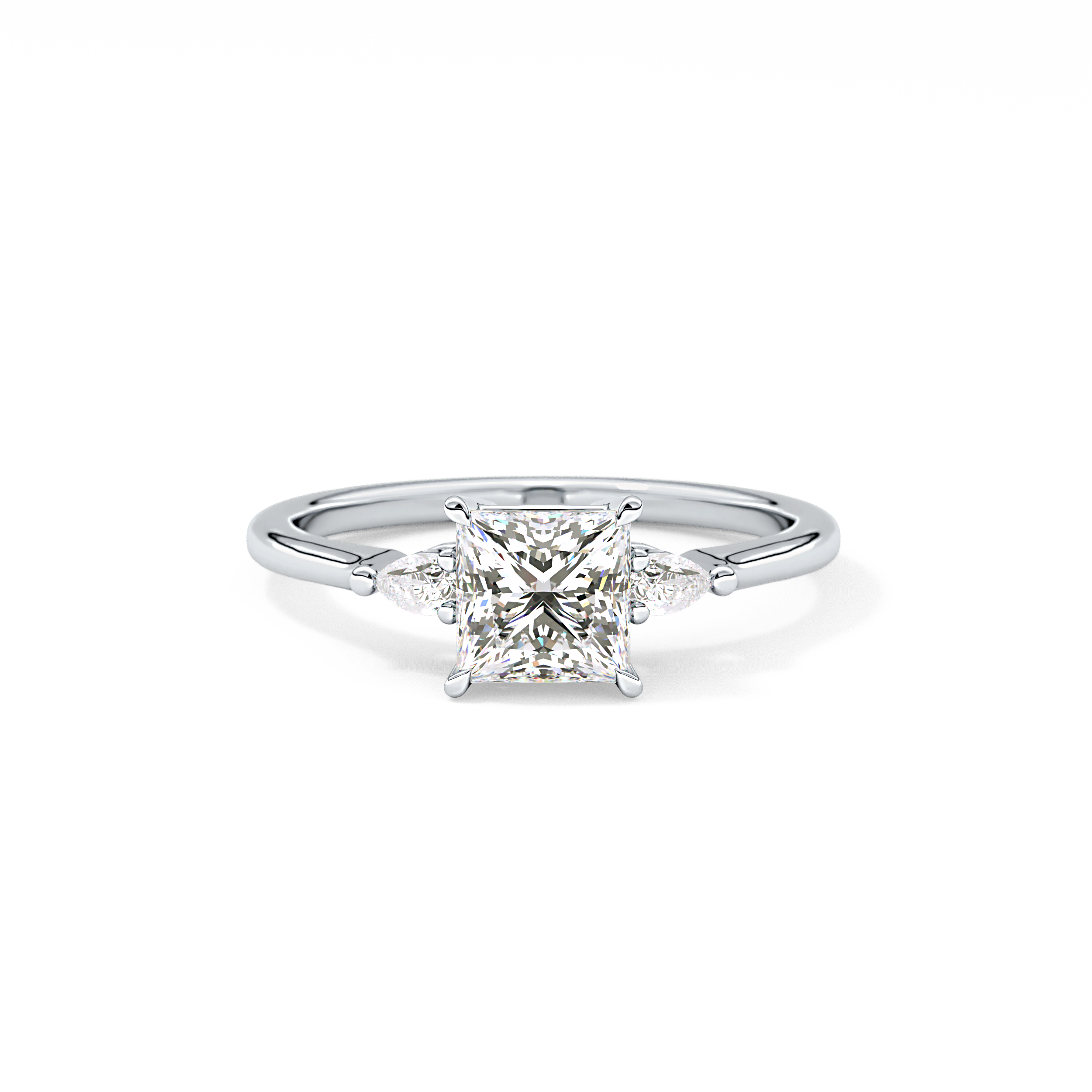 Princess Three Stone Lab Grown Diamond Engagement Ring