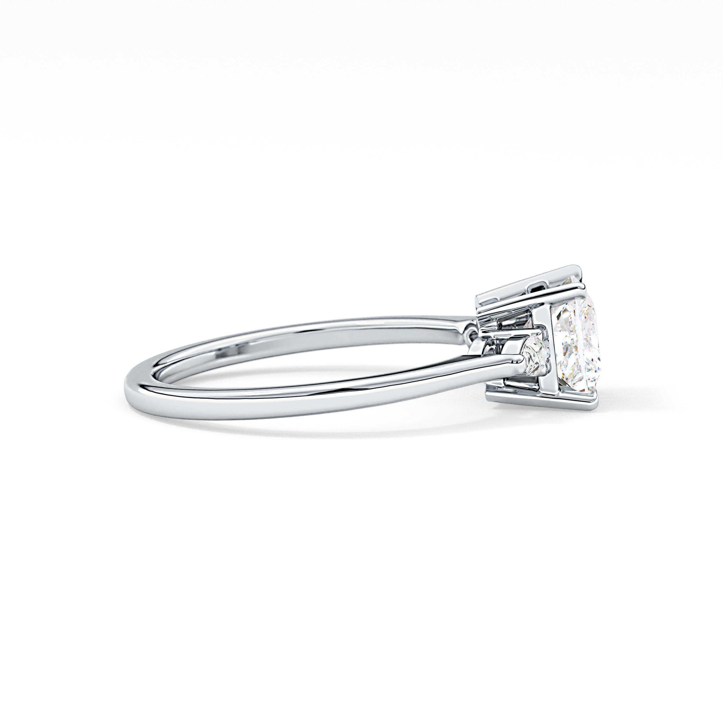 Princess Three Stone Lab Grown Diamond Engagement Ring