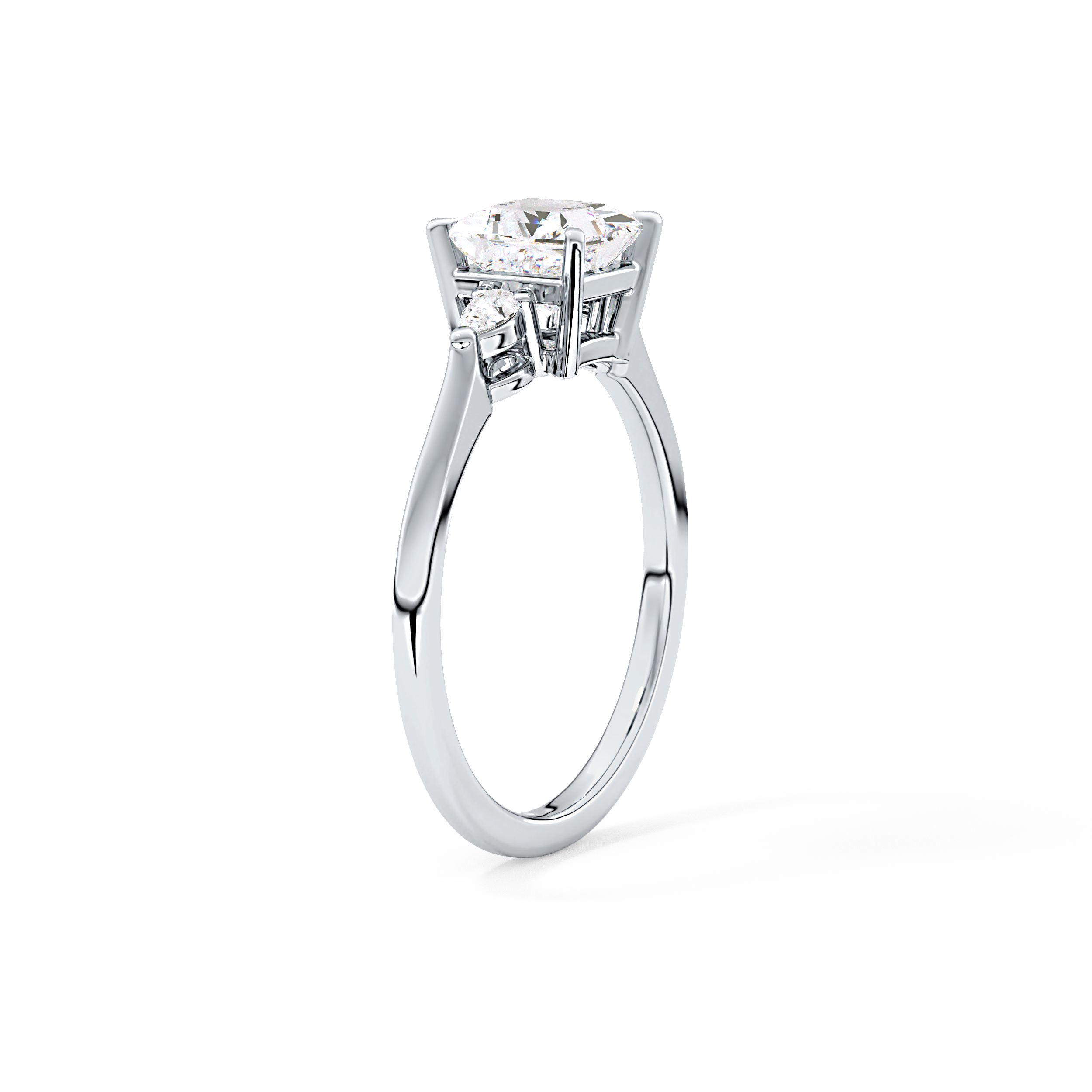 Princess Three Stone Lab Grown Diamond Engagement Ring