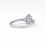 Pear Three Stone Lab Grown Diamond Engagement Ring