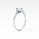 Pear Three Stone Lab Grown Diamond Engagement Ring