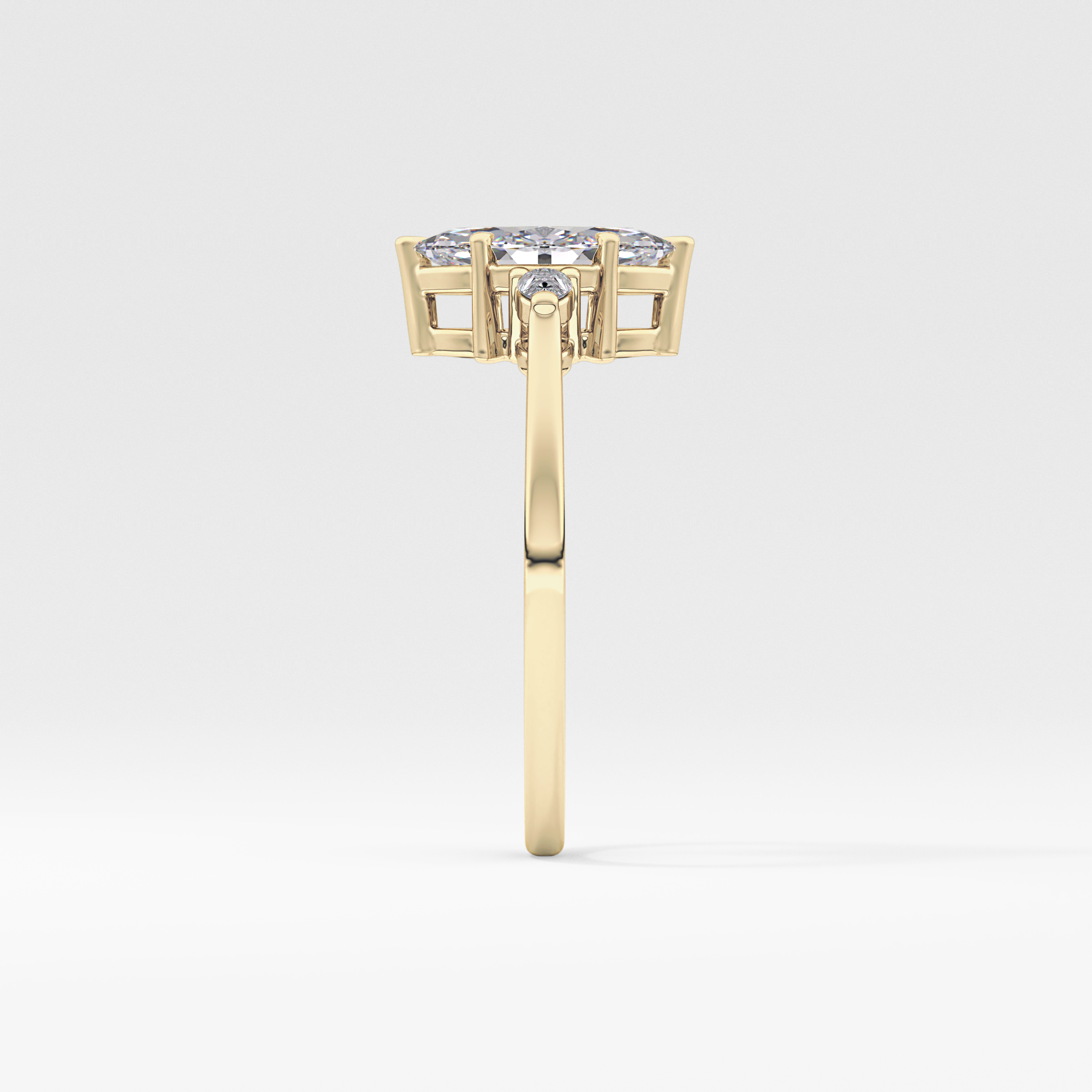 Marquise Three Stone Lab Grown Diamond Engagement Ring